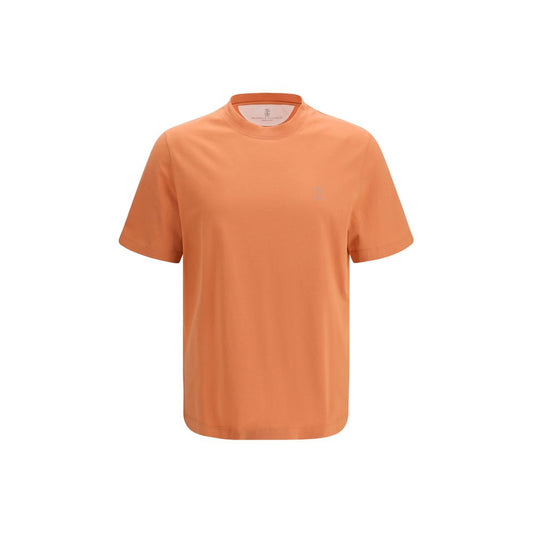 Brunello Cucinelli Orange Cotton T-Shirt - Elegant & Comfortable