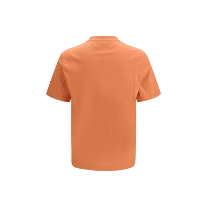 T-shirt orange en coton Brunello Cucinelli