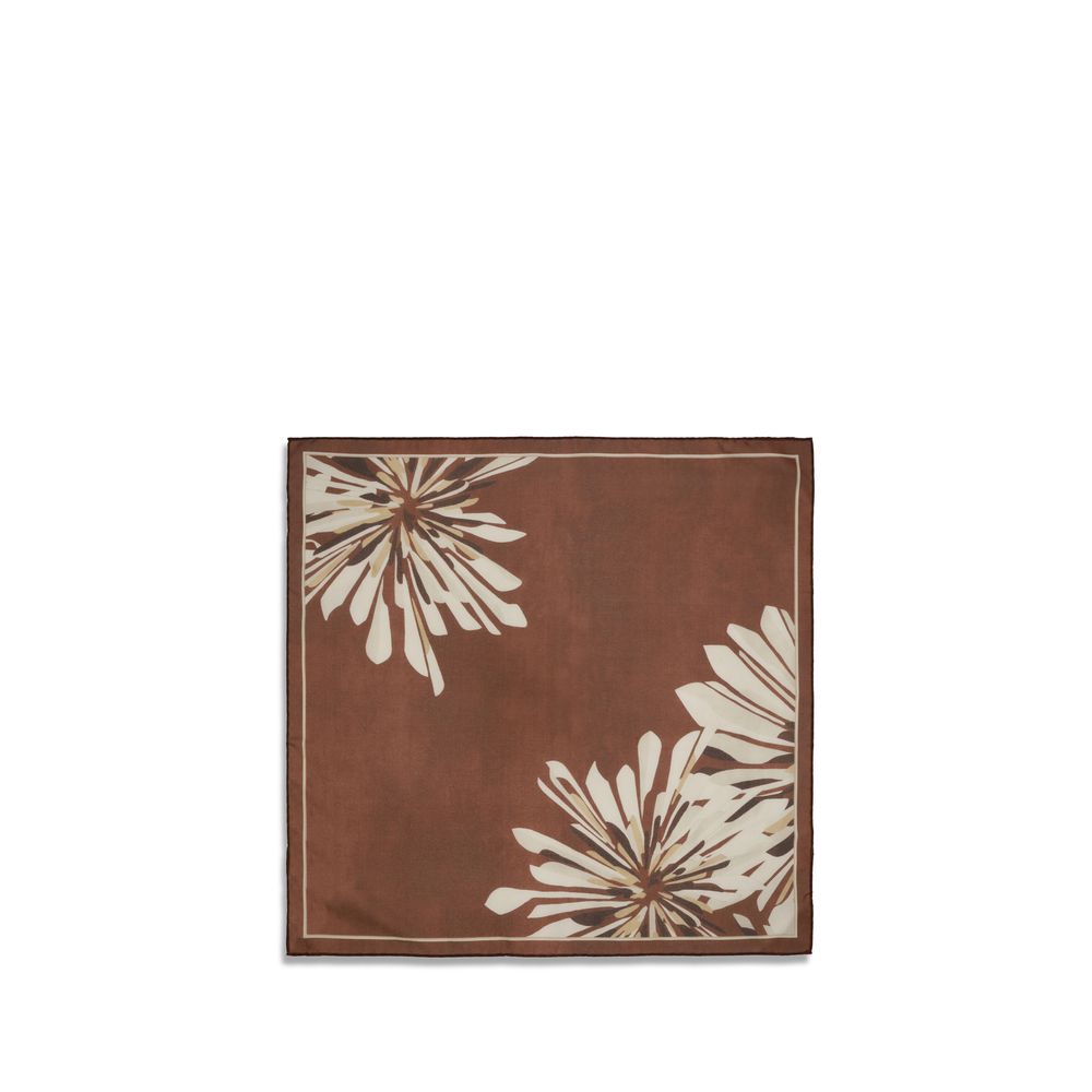 Foulard en soie bordeaux Brunello Cucinelli