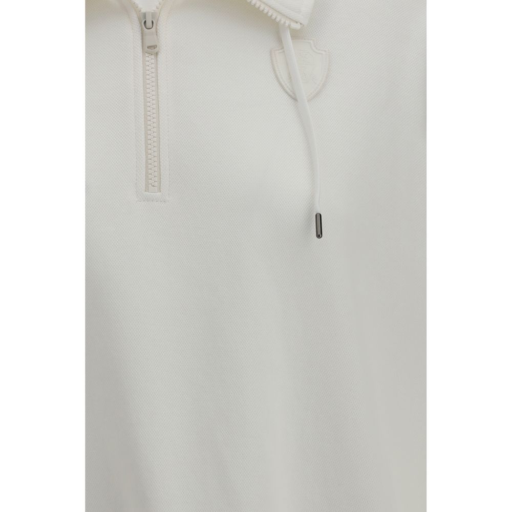 Brunello Cucinelli White Cotton Sweatshirt with Logo Patch
