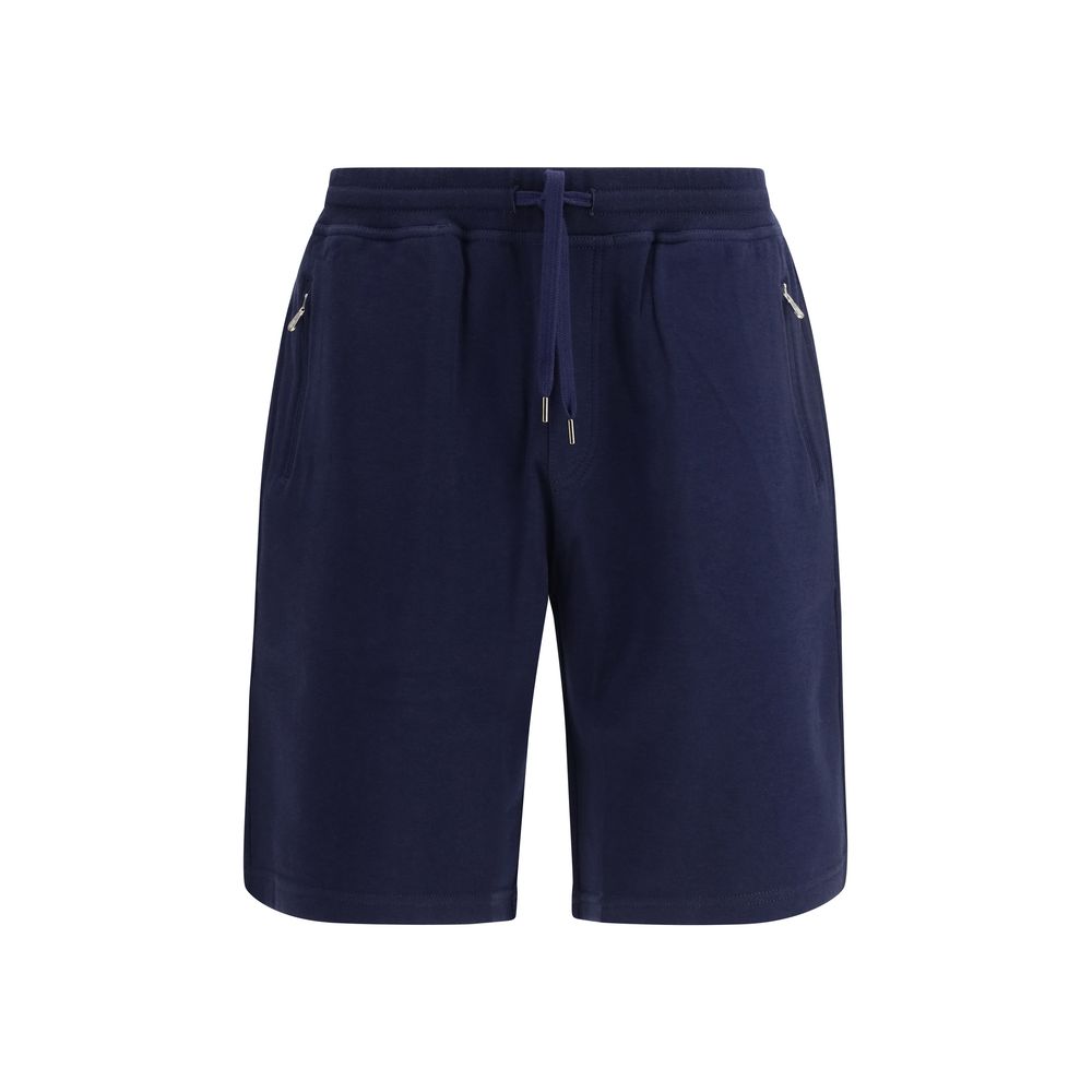 Brunello Cucinelli Blue Cotton Cashmere Silk Bermuda Shorts