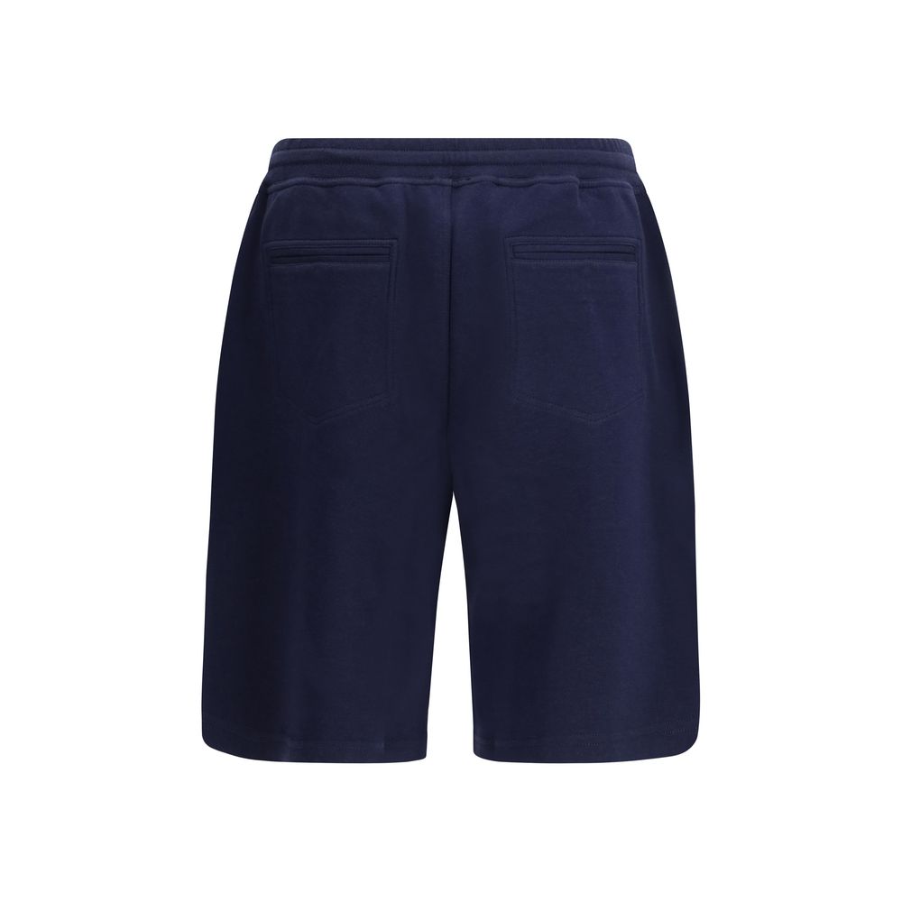 Brunello Cucinelli Blue Cotton Cashmere Silk Bermuda Shorts