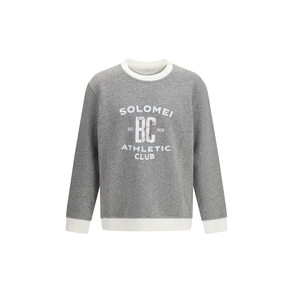 Brunello Cucinelli Gray Cotton Sweatshirt for Men
