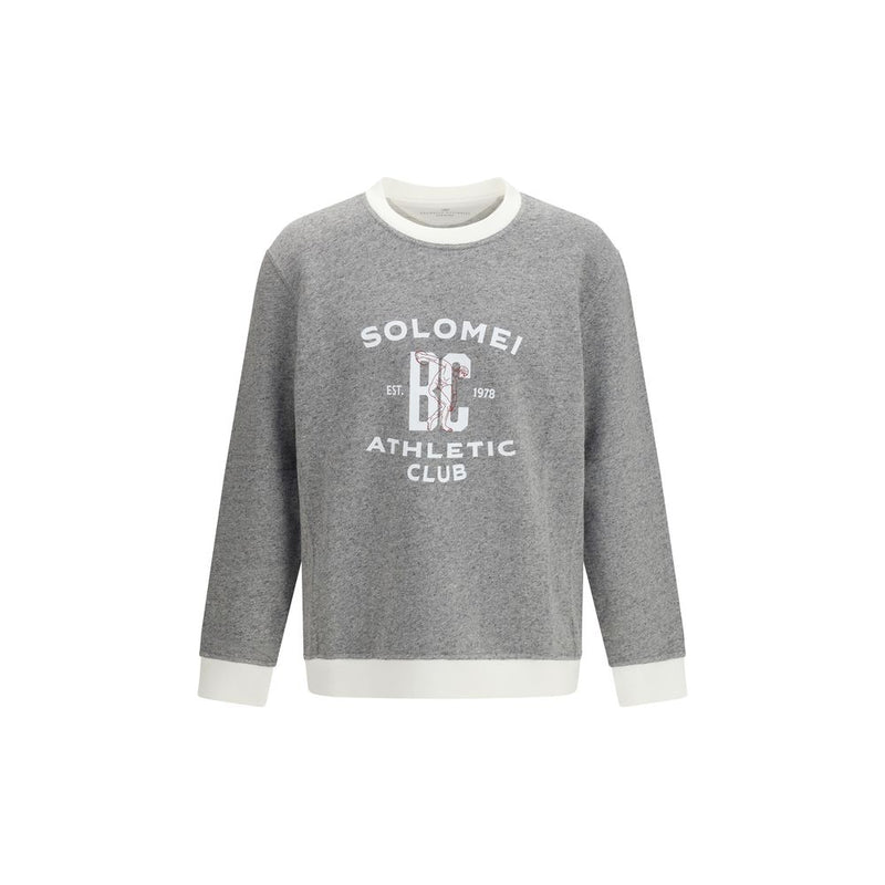 Brunello Cucinelli Gray Cotton Sweatshirt for Men