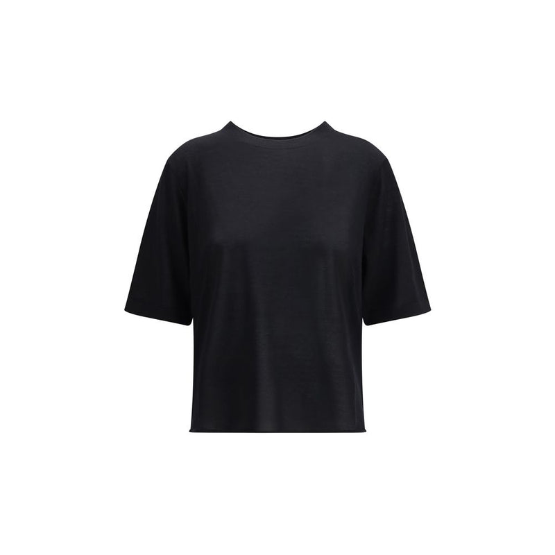 Loulou De Saison Black Cashmere T-Shirt - Nala Model