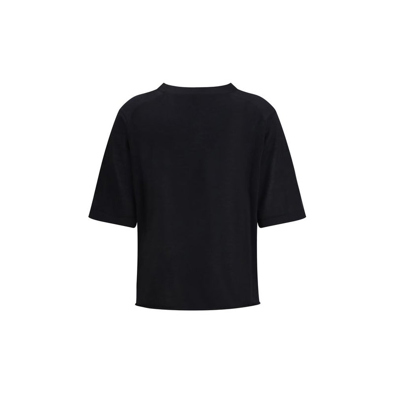 Loulou De Saison Black Cashmere T-Shirt - Nala Model