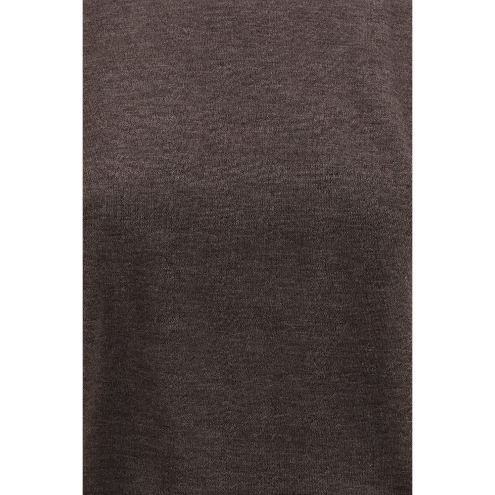 Loulou De Saison Brown Cashmere T-Shirt - Nala Model