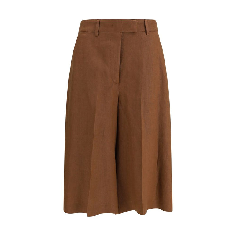 Short Lardini bermuda en viscose marron