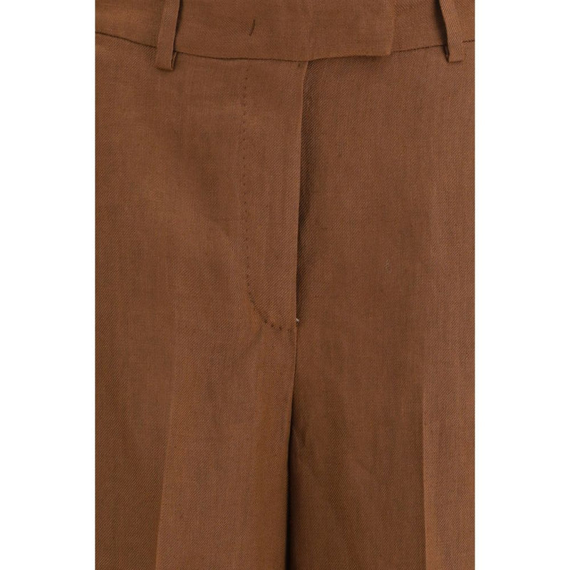Short Lardini bermuda en viscose marron