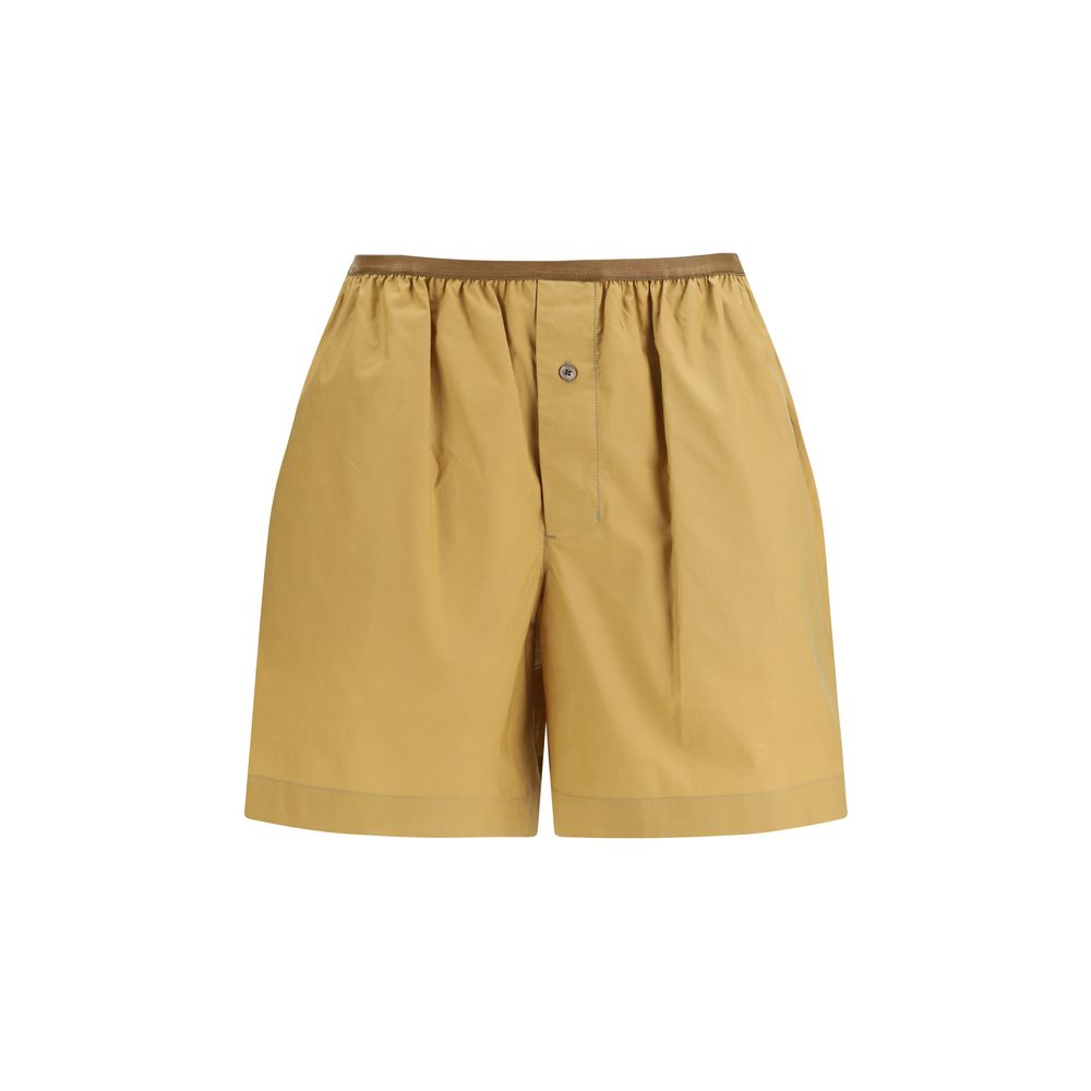 Lemaire Beige Cotton Bermuda Shorts for Women