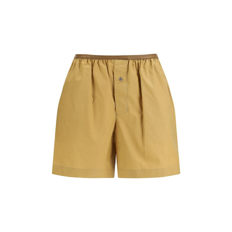 Lemaire Beige Cotton Bermuda Shorts for Women
