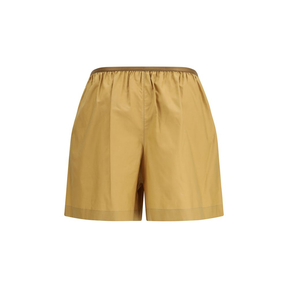 Lemaire Beige Cotton Bermuda Shorts for Women