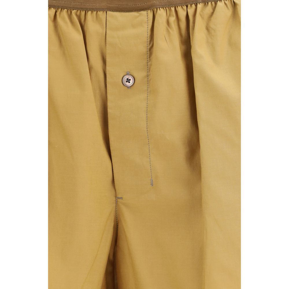 Lemaire Beige Cotton Bermuda Shorts for Women