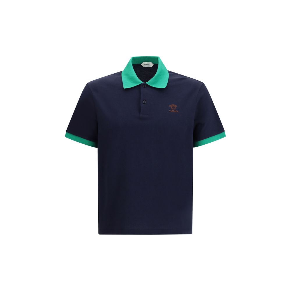 Versace blauw katoenen poloshirt