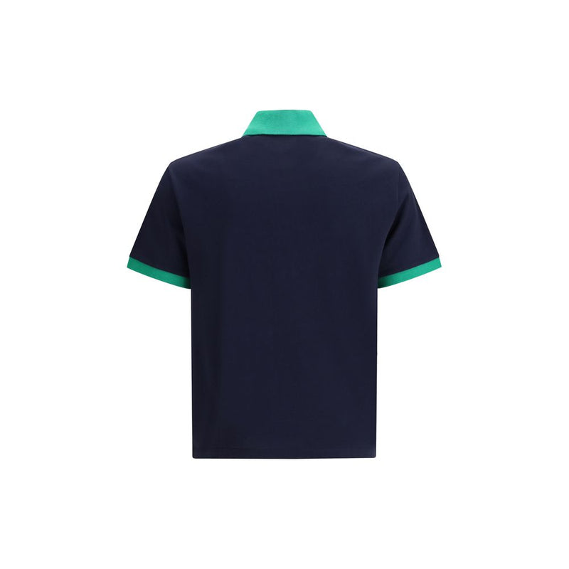 Polo Versace en coton bleu