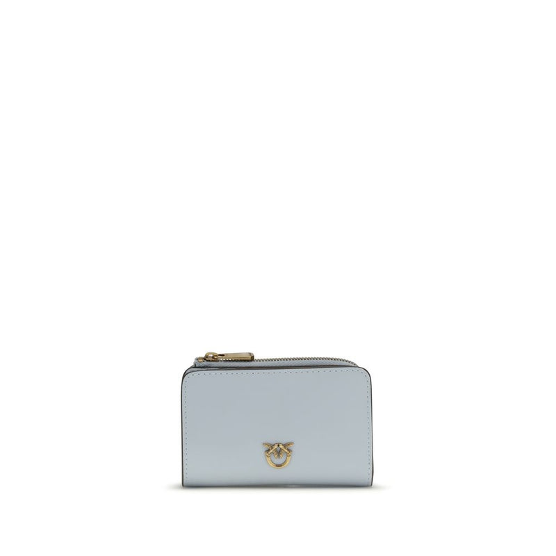 PINKO Blue Calf Leather Bos Taurus Wallet - Elegant Card Holder