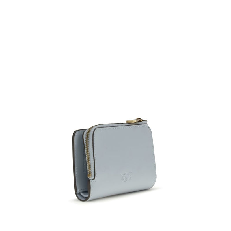 PINKO Blue Calf Leather Bos Taurus Wallet - Elegant Card Holder