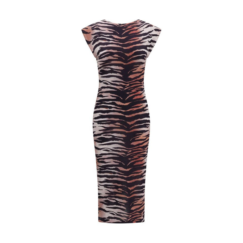 PINKO Multicolor Cotton Tiger Print Casual Dress