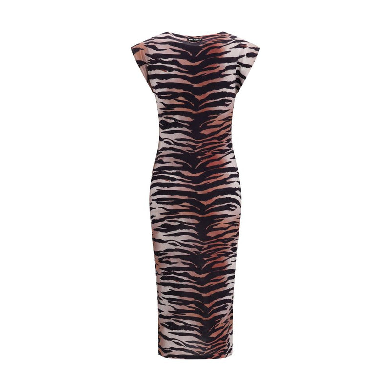 PINKO Multicolor Cotton Tiger Print Casual Dress
