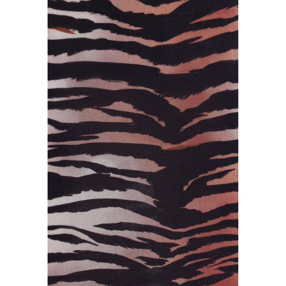 PINKO Multicolor Cotton Casual Dress with Tiger Print