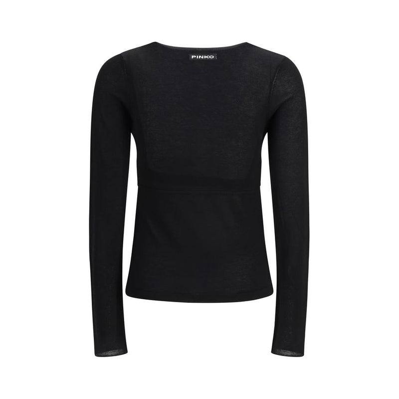 PINKO Black Viscose Sweatshirt - Elegant & Contemporary