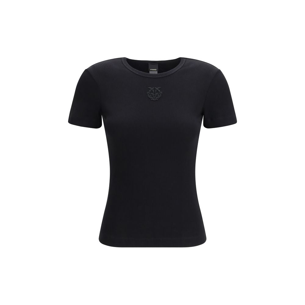 PINKO Brugherio Black Cotton Sportswear T-Shirt