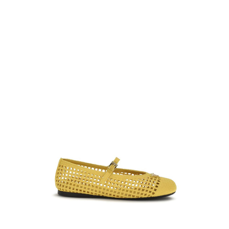 Prada Bicolor Cotton Ballet Flats for Women