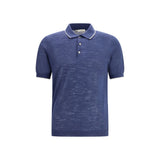 Brooksfield Blue Linen Polo Shirt - Lightweight & Versatile