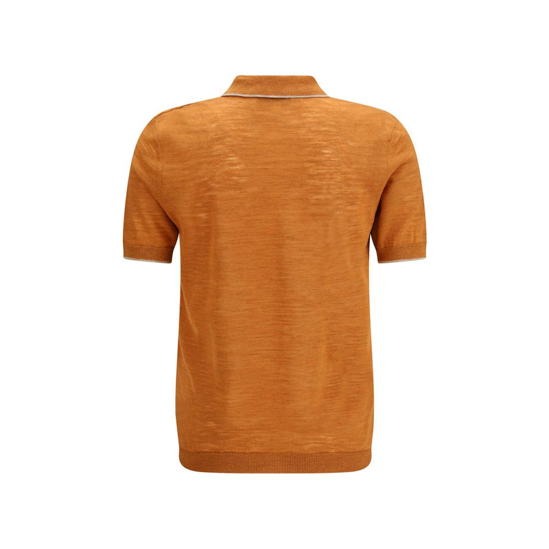 Brooksfield Oranje Linnen Polo
