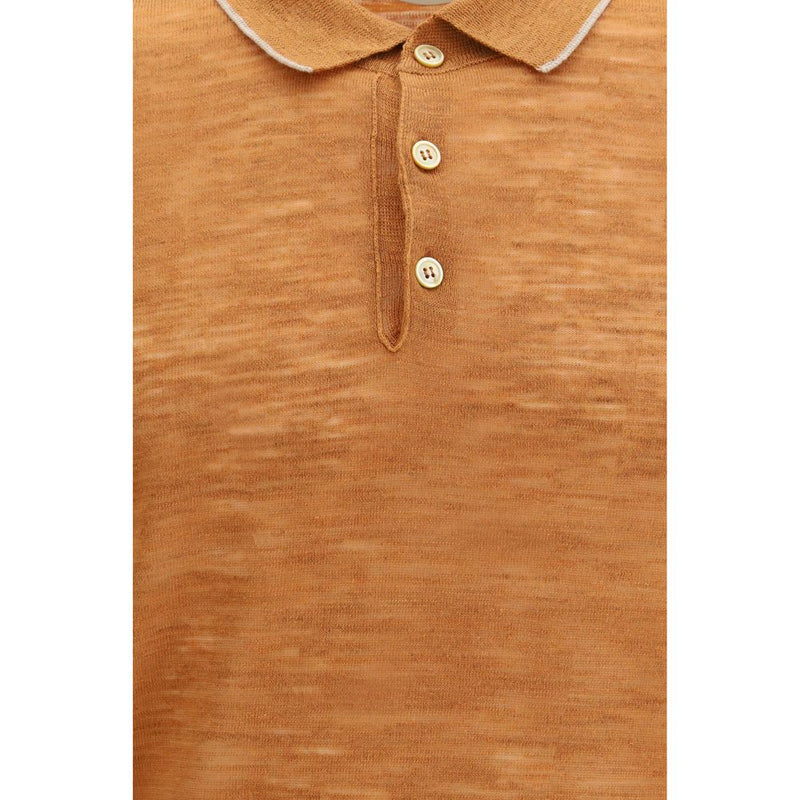 Brooksfield Oranje Linnen Polo