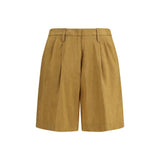 Forte_Forte Beige Linen Bermuda Shorts for Women