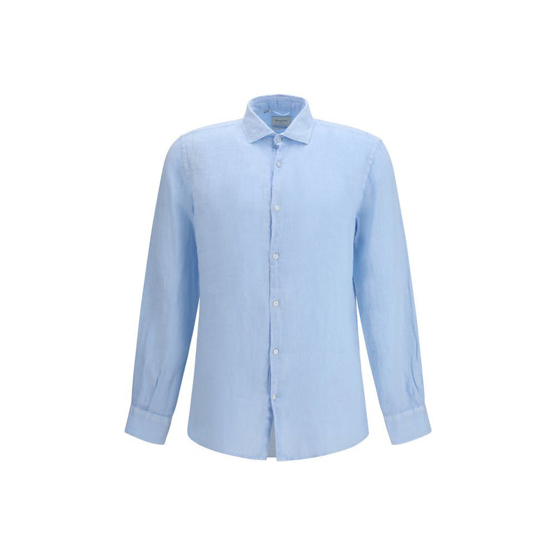 Brooksfield Blue Linen Shirt - Lightweight & Elegant