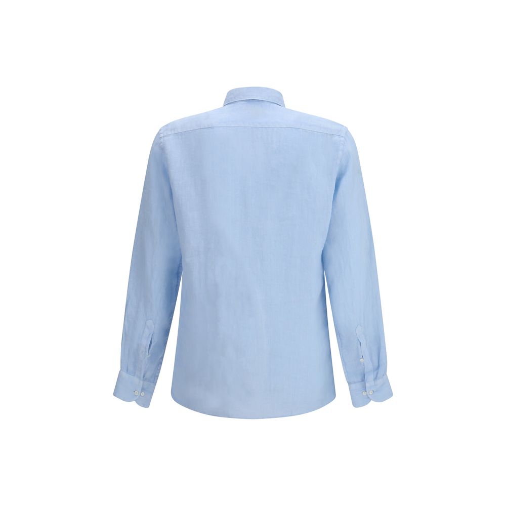 Brooksfield Blue Linen Shirt - Lightweight & Elegant