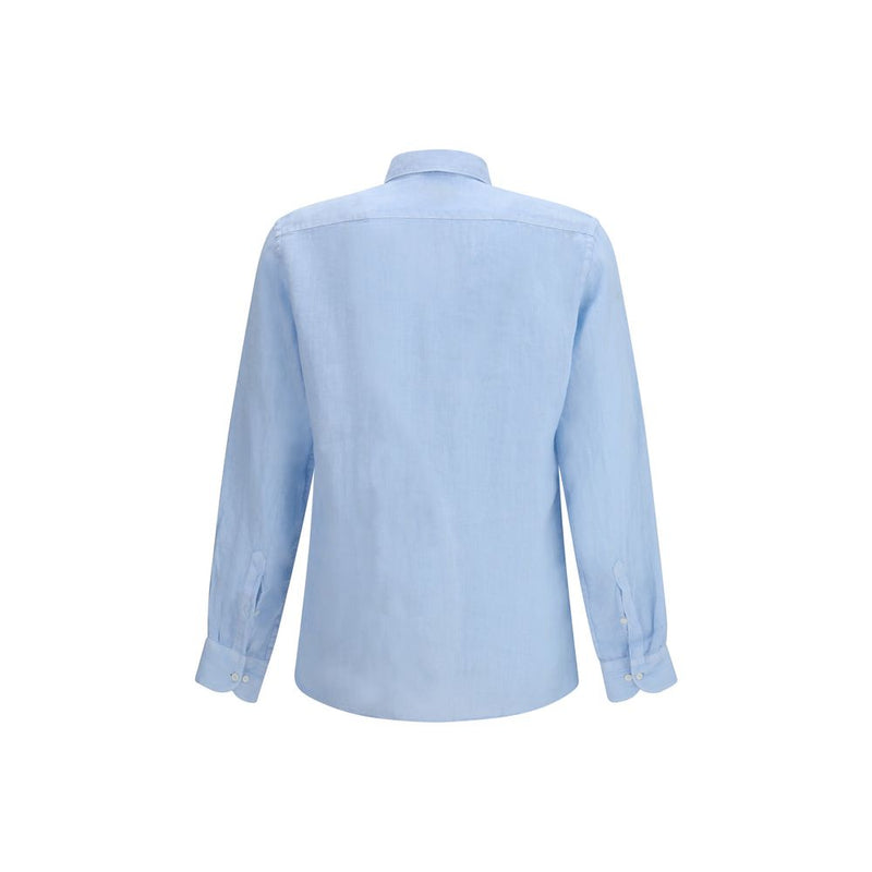 Brooksfield Blue Linen Shirt - Lightweight & Elegant