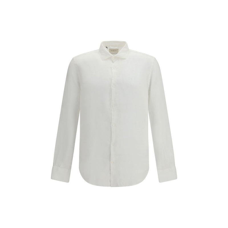 Brooksfield White Linen Dress Shirt for Men