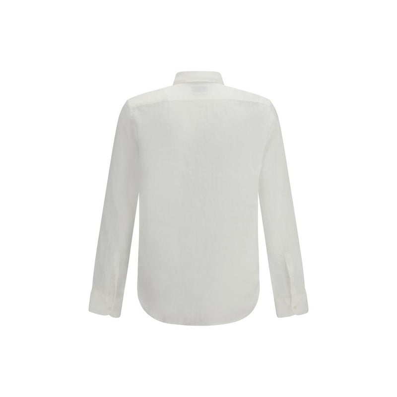 Brooksfield White Linen Dress Shirt for Men