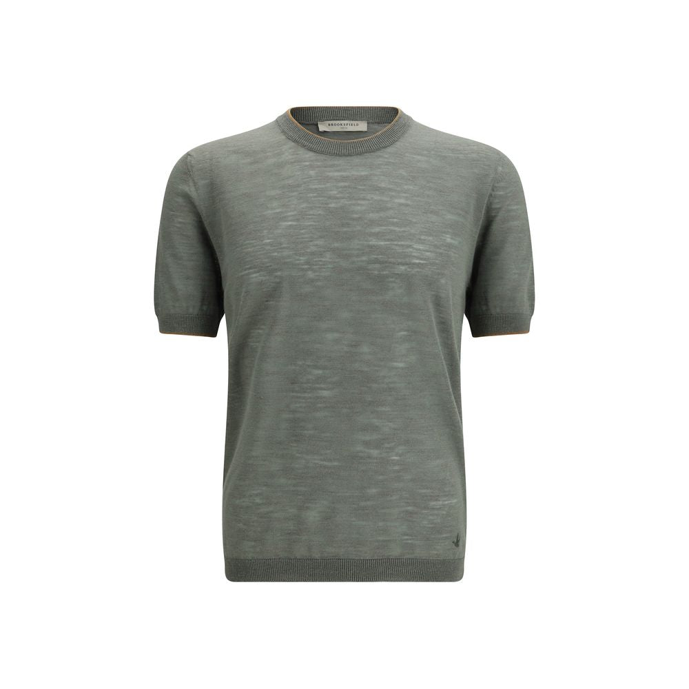 Brooksfield Bicolor Linen T-Shirt - Regular Fit for Spring/Summer