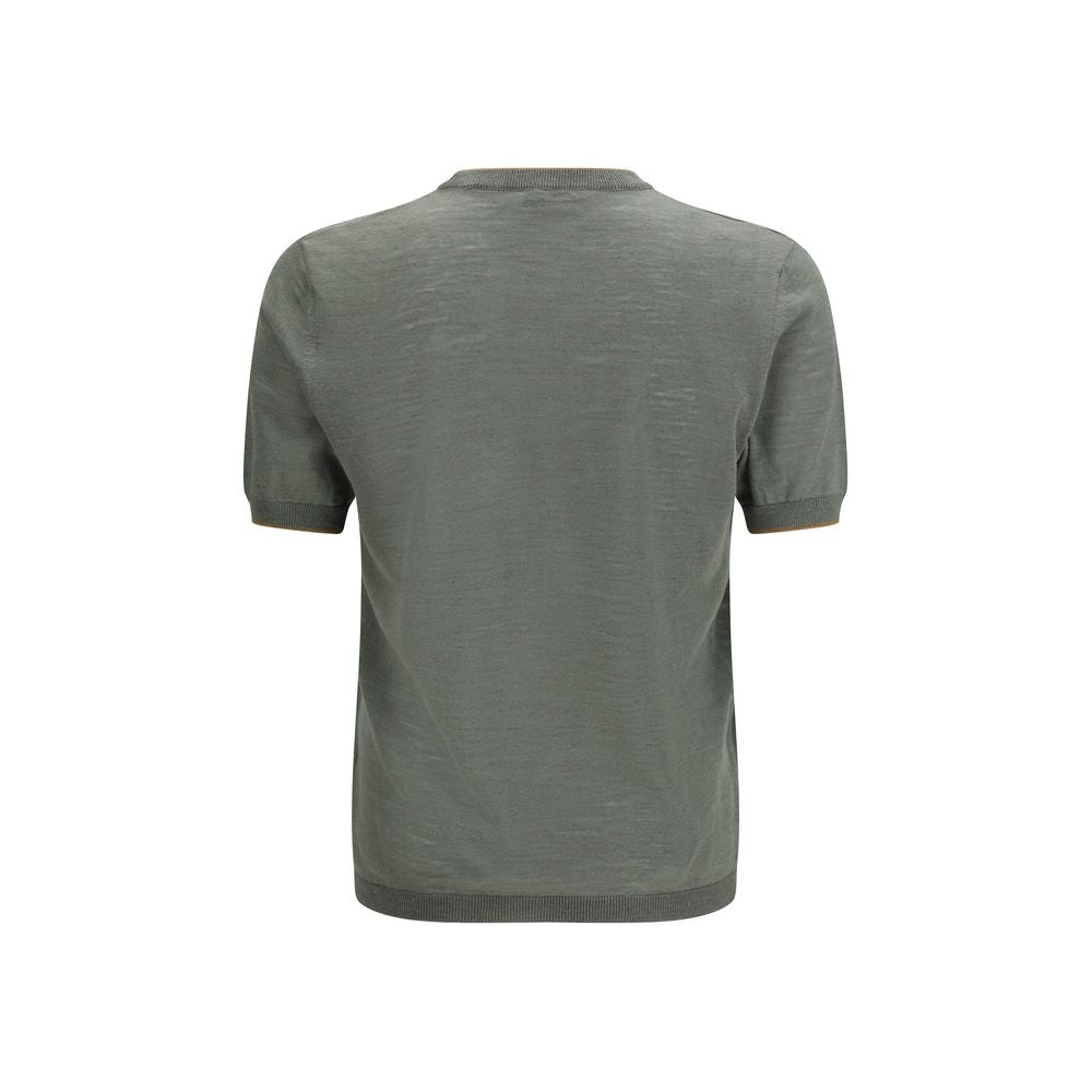 Brooksfield Bicolor Linen T-Shirt - Regular Fit for Spring/Summer