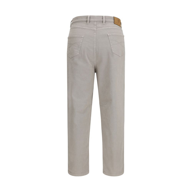 Brunello Cucinelli Brown Cotton Casual Pants for Men