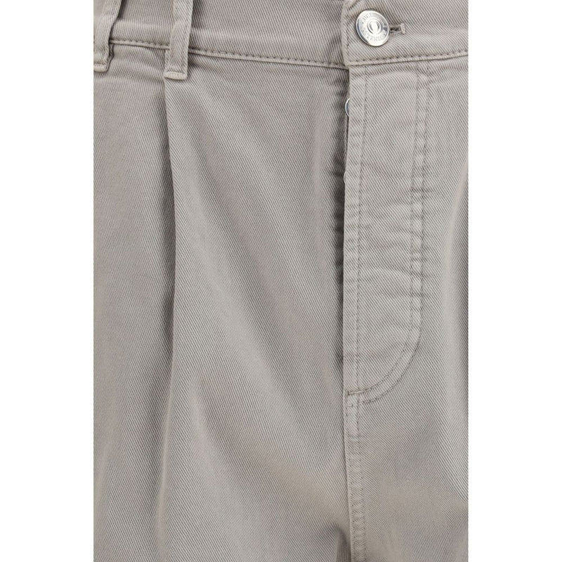 Brunello Cucinelli Brown Cotton Casual Pants for Men