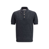 Brunello Cucinelli Gray Cotton Polo Shirt - Elegant & Modern