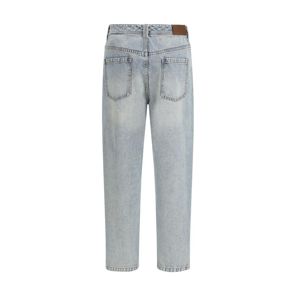 Brunello Cucinelli Blue Cotton Straight-Leg Jeans for Women