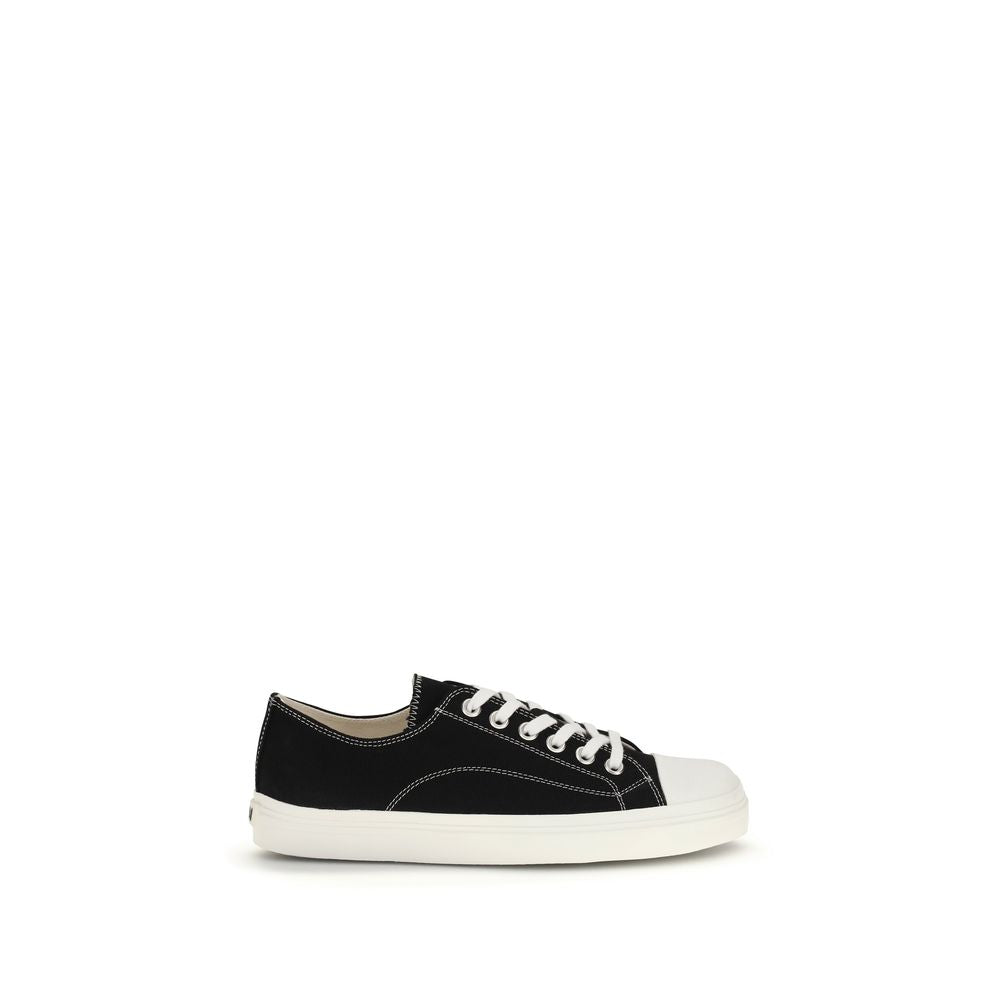 Moschino Black Cotton Low Top Sneakers for Men