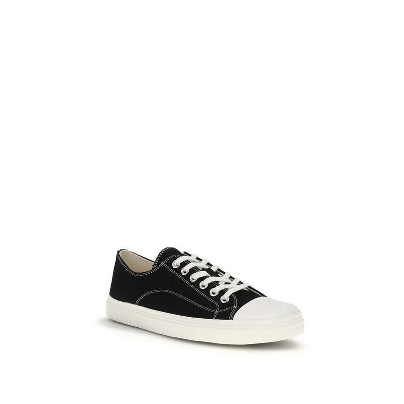 Moschino Black Cotton Low Top Sneakers for Men