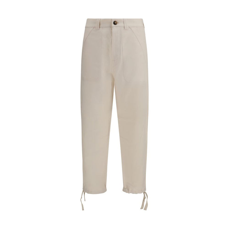 Brunello Cucinelli Beige Linnen Casual Broek