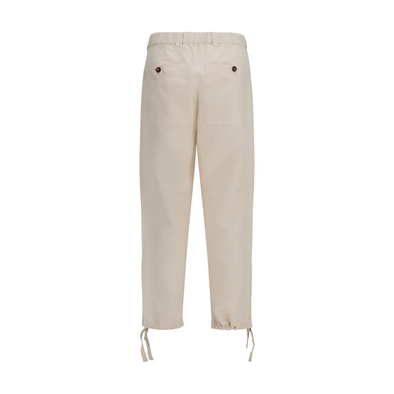 Brunello Cucinelli Beige Linnen Casual Broek