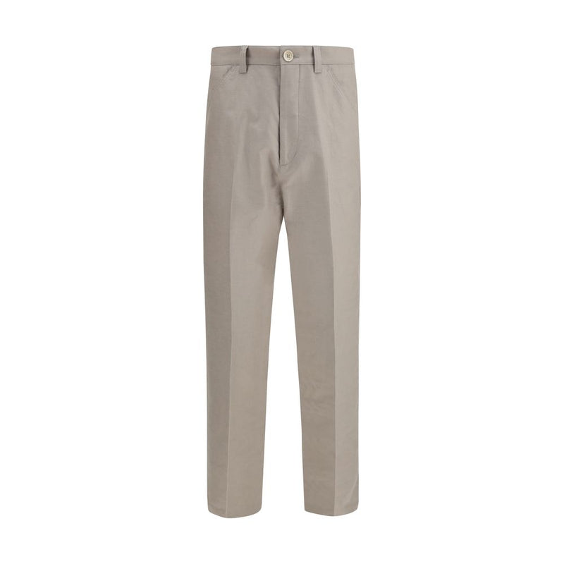 Brunello Cucinelli Beige Cotton Casual Pants for Men
