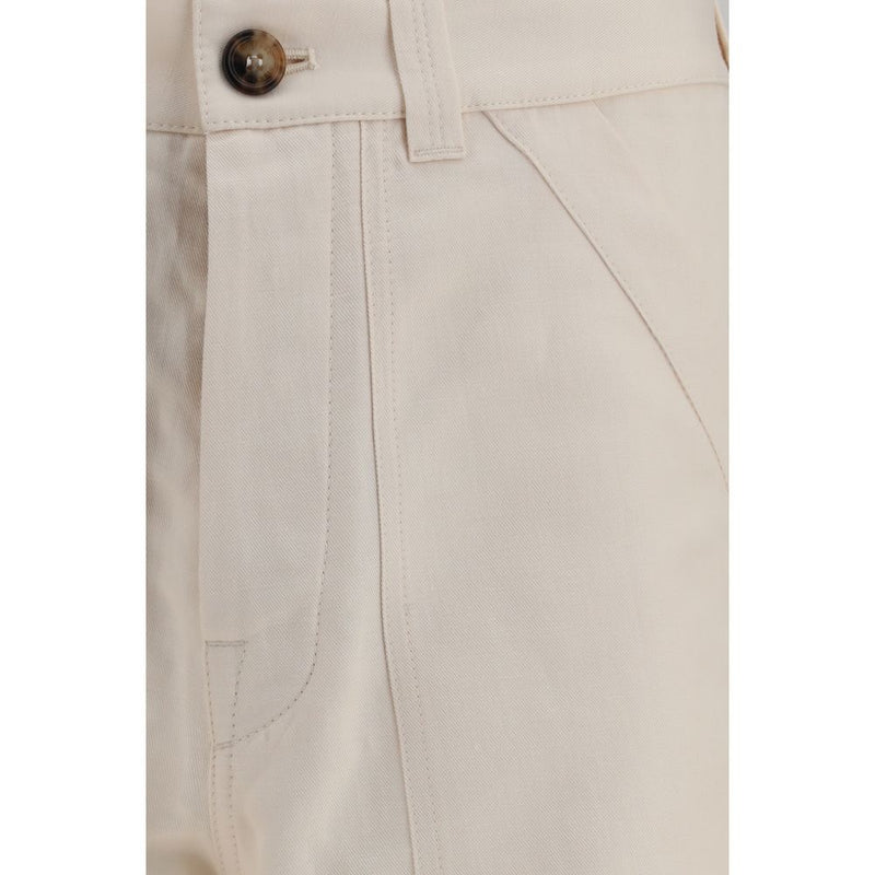 Brunello Cucinelli Beige Linnen Casual Broek