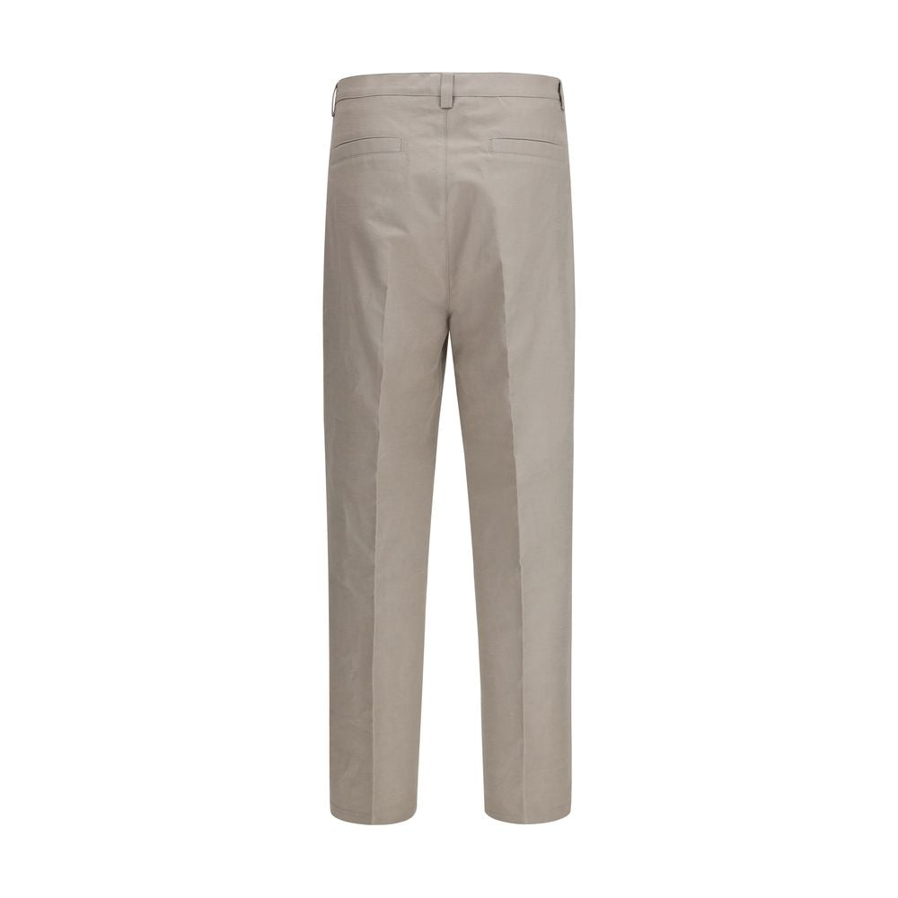 Brunello Cucinelli Beige Cotton Casual Pants for Men