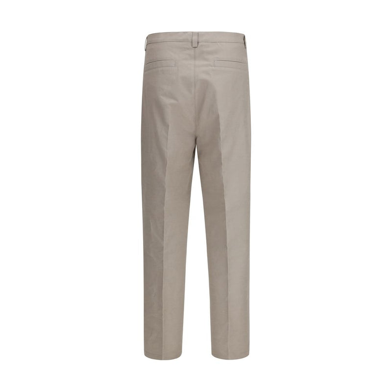 Brunello Cucinelli Beige Cotton Casual Pants for Men